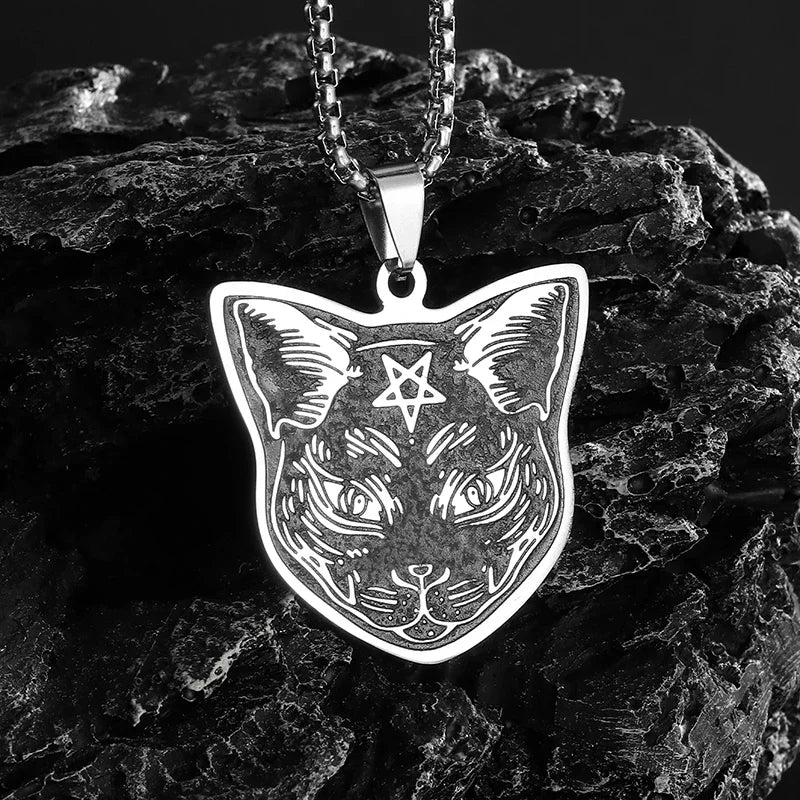 Snake Demon Skull Pendant Necklace — Gothic Vintage