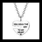 Heart Lock Pendant Necklace — Stainless