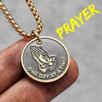 Praying Hands Cross Pendant — Stainless Steel
