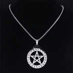 Star Odin Steel Pendant Norse Viking Wicca Pentacle