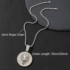 Hip Hop Big Lion Head Pendant Necklace Cuban Chain Necklace For Women Men Iced Out Full Rhinestone Necklace Jewelry
