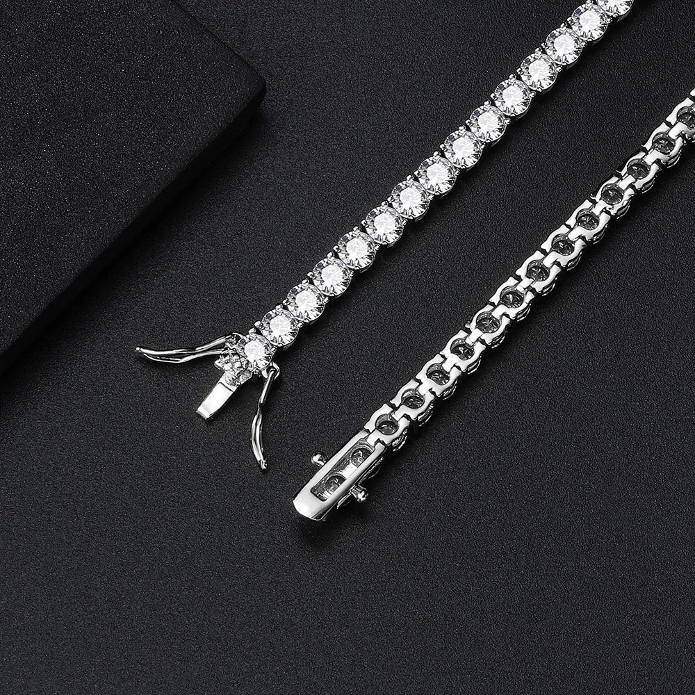 Iced Out Tennis Bracelet — Stainless Steel