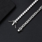 Iced Out Tennis Bracelet — Stainless Steel