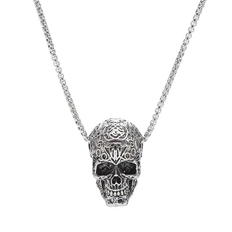 Gothic Skull Pendant Necklace — Alloy