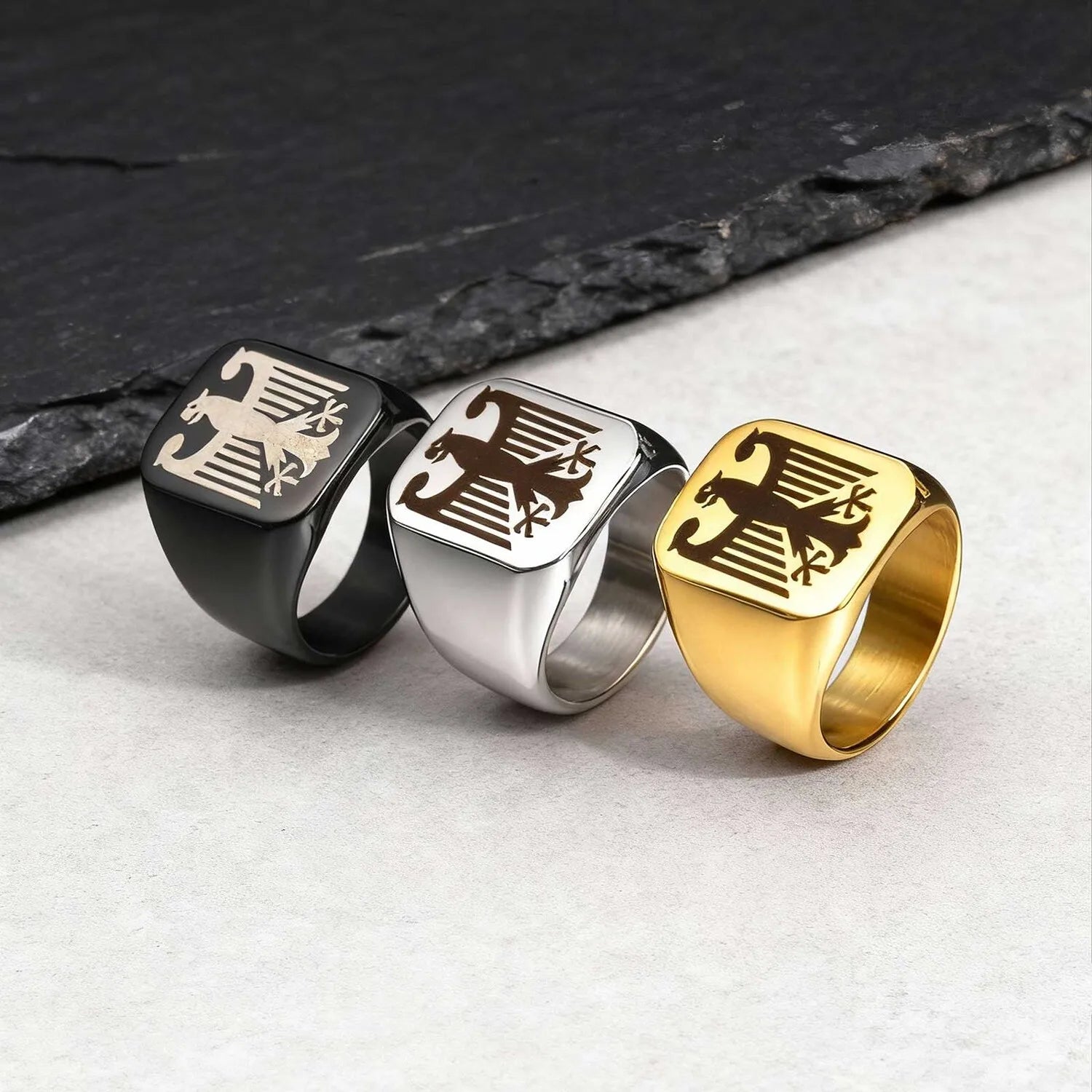 Eagle Signet Ring — Stainless Steel