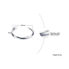 Minimal Thin Cuff Bangle Bracelet — Stainless Steel
