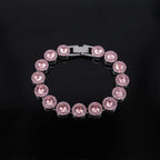 Round Rhinestone Tennis Bracelet & Necklace Set, 12mm Wide