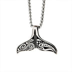 Whale Tail Pendant — Stainless Steel