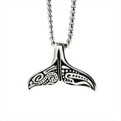 Whale Tail Pendant — Stainless Steel