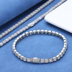 HHIOK Hip Hop Style 5/7mm Iced Tennis Chain 18K Gold Plated 5A Cubic Zirconia Fashion Exquisite Bracelet Gift For Men And Women