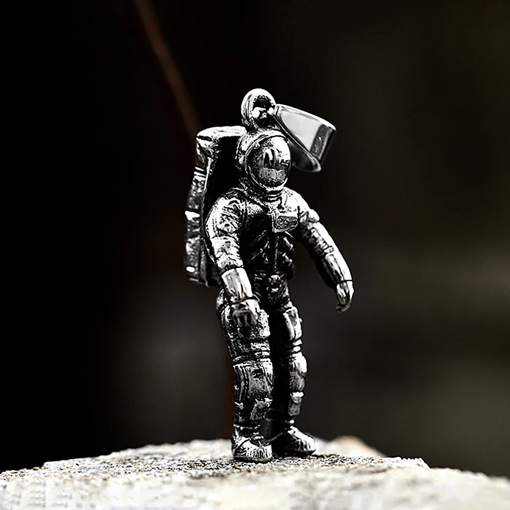 Astronaut Stainless Steel Pendant Necklace
