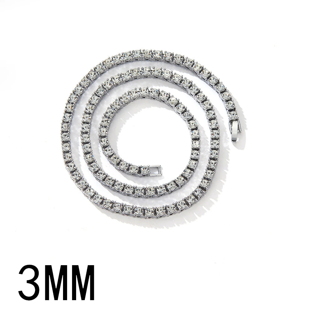 4mm Tennis Chain Necklace & Bracelet Set — Two-Tone
