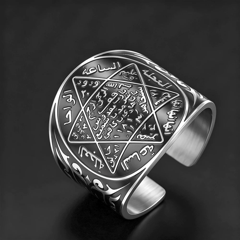 Seal of Solomon Amulet Ring — Stainless Steel