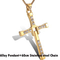 60cm Length Stainless Steel Pendant Necklace Solid 78*45mm Big Size Cross Men Waterproof Neck Jewelry Drop Shipping