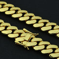 Gold Cuban Chain Necklace 10/12/22MM Brass