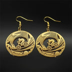 Steel Earrings Bicycle Sports Bikers Hollow Drop