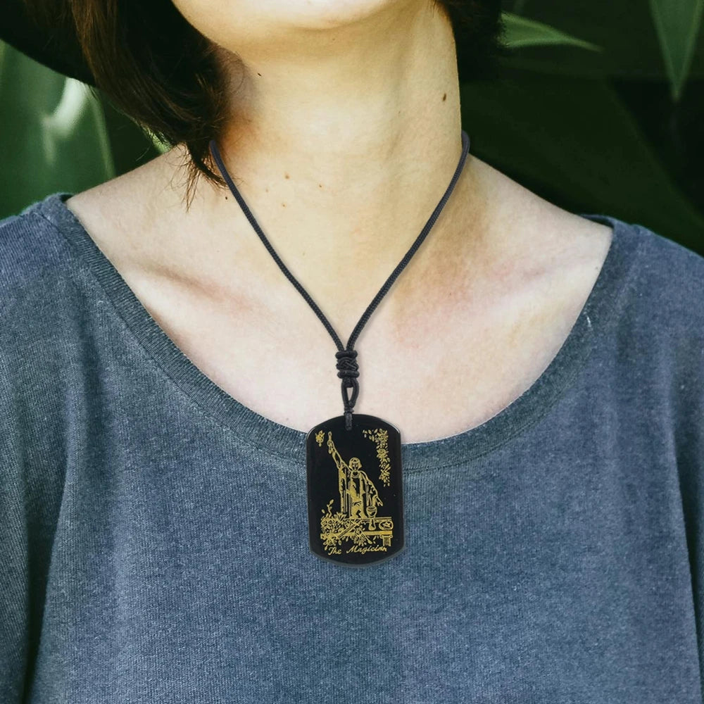 Tarot Black Pendant Necklace