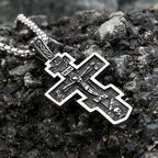 Cross Jesus Steel Pendant 316L Gothic Religious