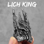 Lich King Skull Ring Black — Stainless Steel