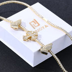Cross Tennis Necklace Iced Out 5A CZ