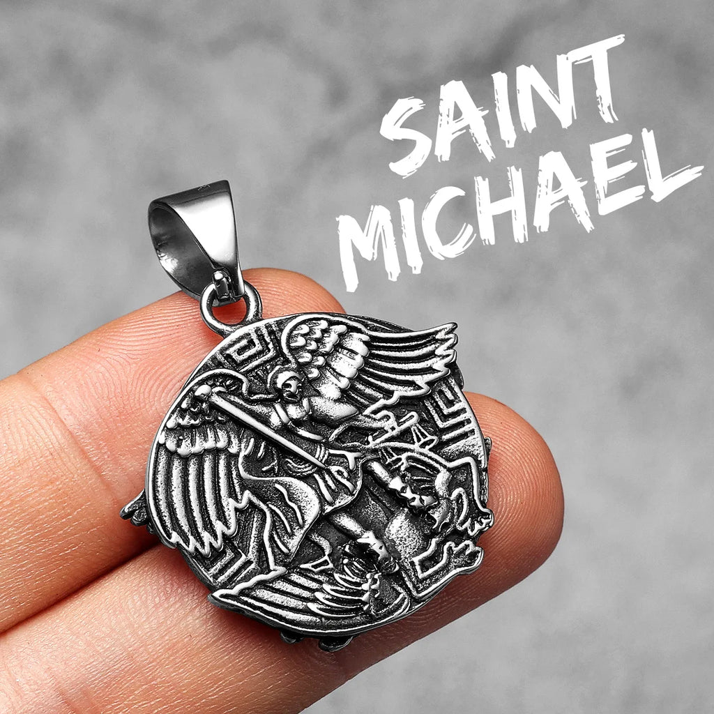 Archangel Michael Pendant — Stainless Steel