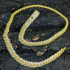Iced Out Cuban Chain Necklace Stainless Steel 10MM