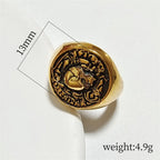 Skull Cross Ring — Gothic Vintage