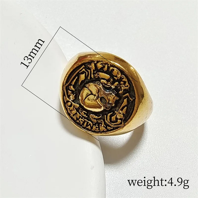 Skull Cross Ring — Gothic Vintage