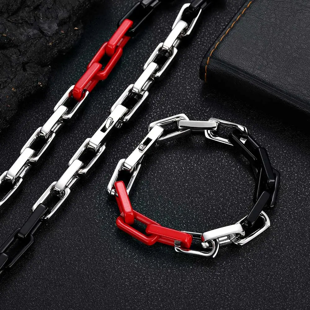 Black Cuban Bracelet Stainless Steel PVD