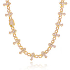 Iced Out Cross Cuban Chain Necklace Infinity CZ