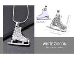 CZ Roller Skate Charm Pendant Necklace for Women
