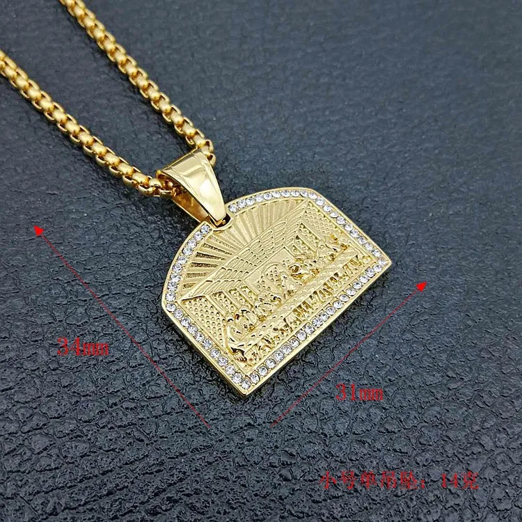 Last Supper Door Pendant Necklace — Stainless Steel
