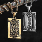 Poker Carving Pendant — Stainless Steel