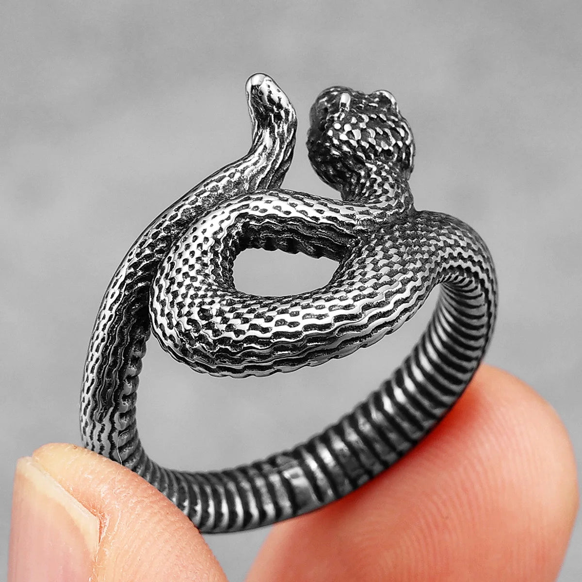 Viper Snake Ring — Stainless Steel