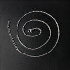 Long Feather Pendant Choker Necklace — Stainless Steel