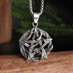 Jewelry Round Celtic Knot Necklace for Men Nordic Rune Amulet Fashion Sweater Necklace Gift