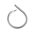Silver Color Stainless Steel Flat Snake Chain Bracelet Hip Hop Simple Men Bracelet Fashion Jewelry Bracelet For Women