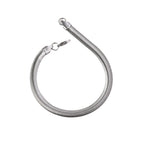 Silver Color Stainless Steel Flat Snake Chain Bracelet Hip Hop Simple Men Bracelet Fashion Jewelry Bracelet For Women