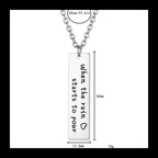 Geometric Pendant Sweater Chain — Stainless