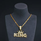 Fashion Hip Hop Crown with KING Pendant Necklace For Men Crystal Cuban Chain Iced Out Bling Hiphop Necklaces Rock Biker