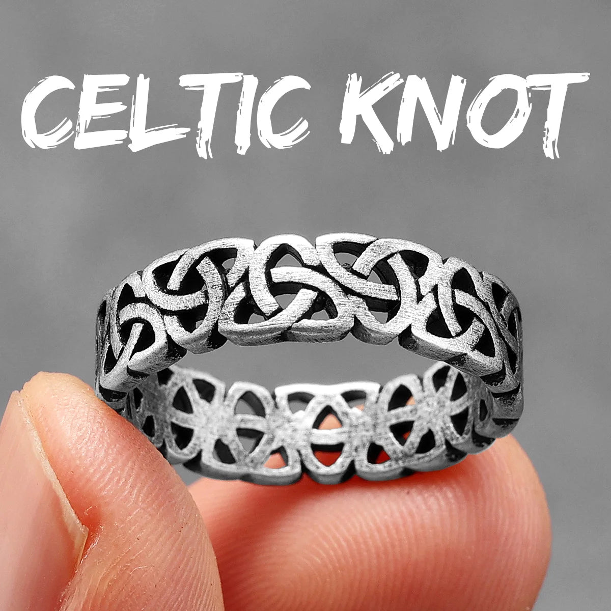 Celtic Knot Hollow Ring Stainless Steel