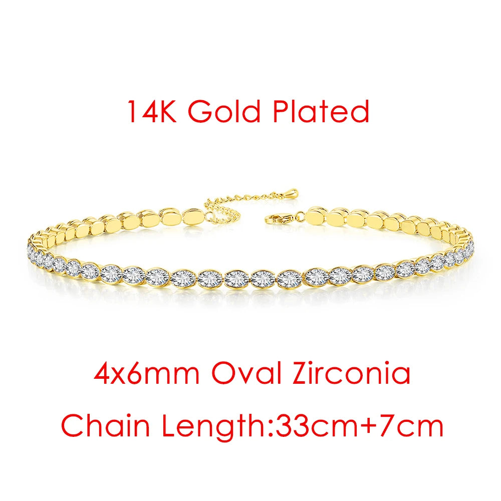 Iced Out Tennis Choker — Stainless Steel