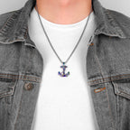Anchor Sailor Pendant Necklace — Stainless Steel