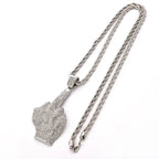 Hip Hop Iec Out Put Crystal Zirconia Dollar Sign Pendant Necklace Fashion Punk Cool Rock Rap Party Jewelry Accessories