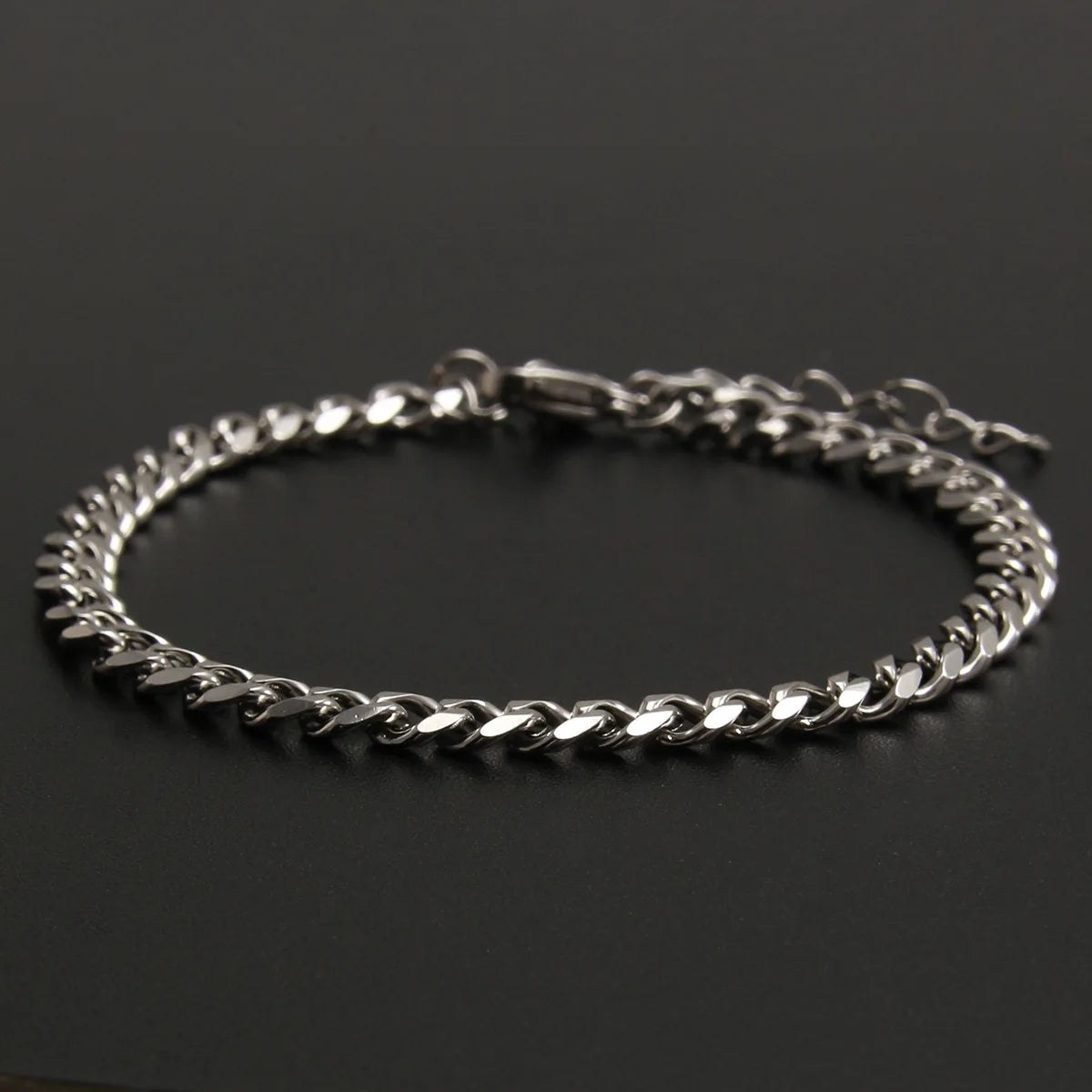 3.5-7MM Stainless Steel Chain Bracelets For Men Women Punk Curb Cuban Link Chain Bangle Fashion Party Never Fade Jewelry