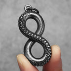 Ouroboros Eight Snake Men Necklaces with Pendant Stainless Steel Jewelry for Male Women Punk Hip Hop Accessories Gifts