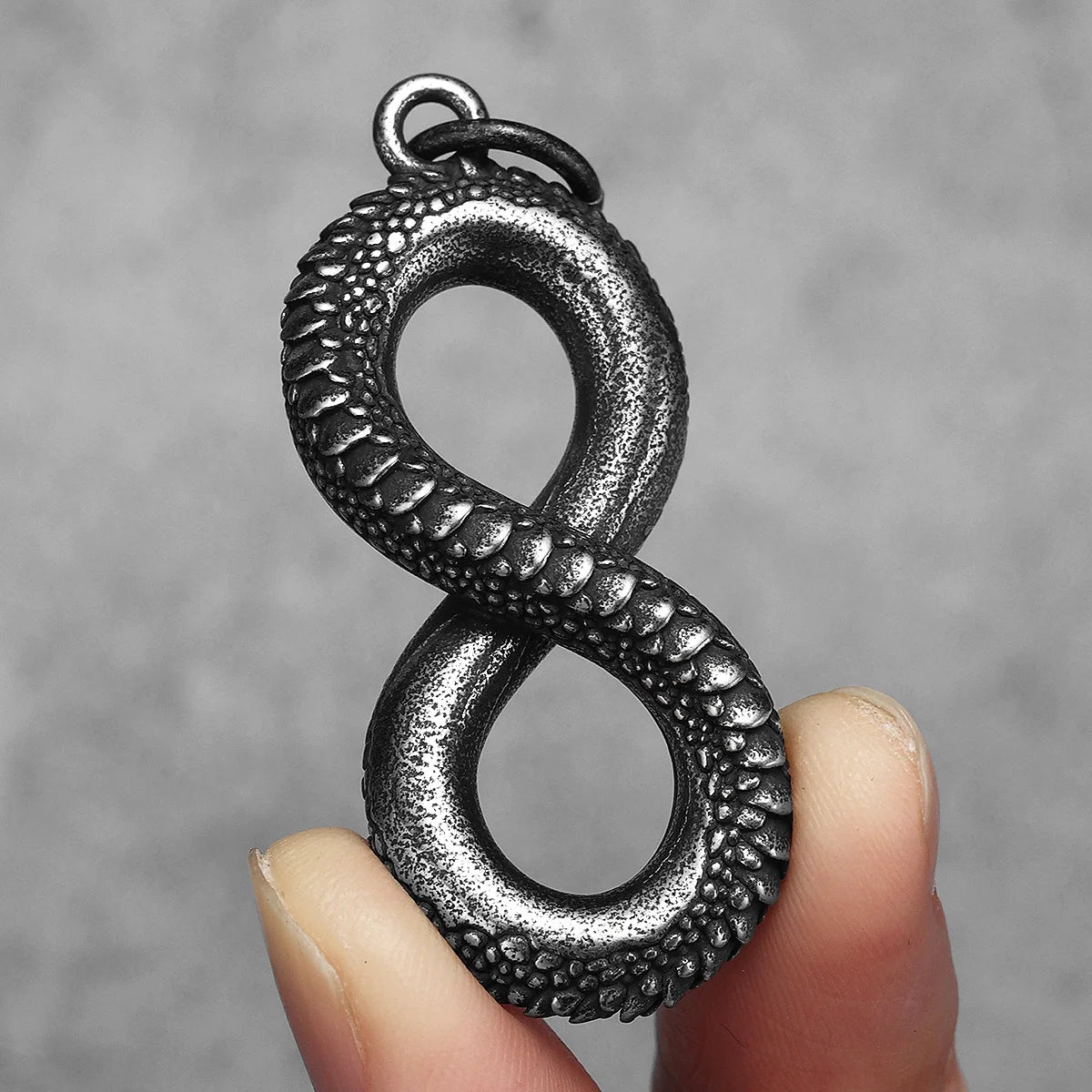 Ouroboros Eight Snake Men Necklaces with Pendant Stainless Steel Jewelry for Male Women Punk Hip Hop Accessories Gifts