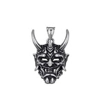 Gothic Retro Stainless Steel Ghost Mask Pendant Necklace For Men Boys Punk Fashion Skull Necklaces Jewelry Horror