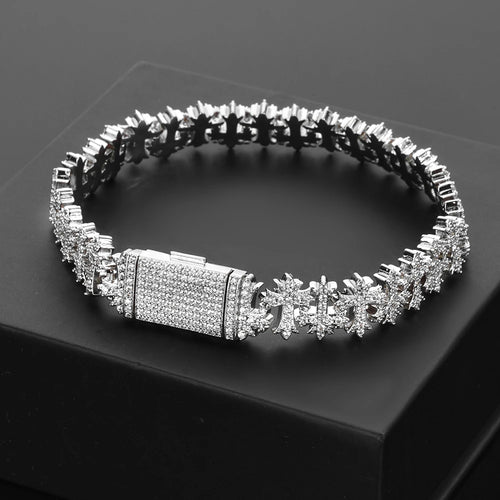 Cross Bracelet Iced Out 11MM Stainless Steel