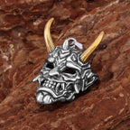 Viking Ghost Skull Pendant Necklace — Stainless
